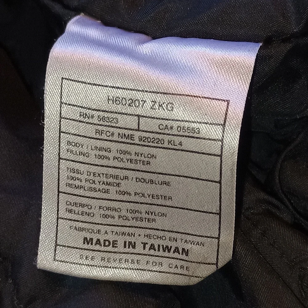 Vintage Nike Puffer Jacket Large Black Quilted‎ Big Swoosh 90s Y2K H60207 ZKG
